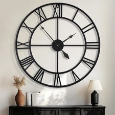 Wanduhr XXL 100CM Rund Metall