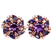 8 Mm. Amethyst, Iolite & Cubic