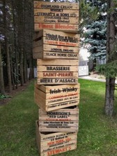 (6er SET) alte Obstkisten rustikale Holzkisten WHISKY Weinkisten Regale Vintage