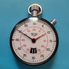 STOPP Stoppuhr orig. Ed HEUER Biel  Vintage, mit 12h Zähler