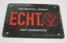 Jägermeister Schild Blechschild " Echt " ca. 20 x 14 cm