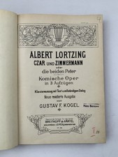 Noten. Lortzing. Zar und Zimmermann. Klavierauszug mit Text.