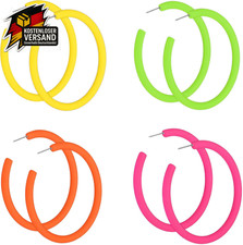 Ohrschmuck Bunte Neon Creolen