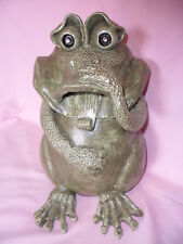 Keramik Figur Dekofigur FROSCH Dekoration Handarbeit Unikat Kunsthandwerk 33cm 