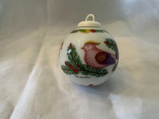 Porzellan Weihnachtskugel PM Hutschenreuther Weihnachtsschmuck Vögel Ole Winther