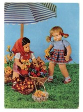 Alte AK Postkarte Krahmer Puppen Blumenverkauf... Geburtstag DDR 60er Rar!!