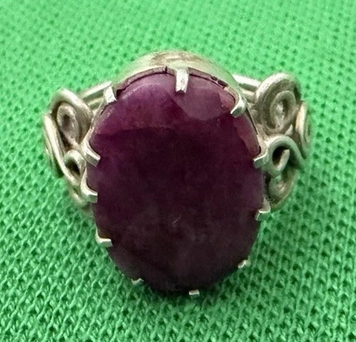 Silberring 925 mit - , rubin