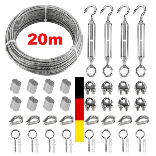 20m drahtseil edelstahl - 20m,