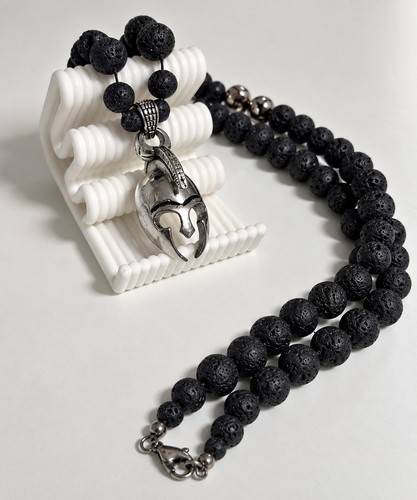 Herren lavastein halskette mit - halskette,