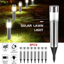 1/2/4/8x Solarleuchten Garten Solarlampe Außen LED Wegbeleuchtung Edelstahl IP65