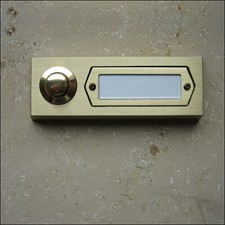 Messing Klingel Klingelplatte Klingeltaster 1-reihig SMD2004 Ausstellungsstück