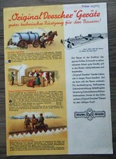 Reklame Original Drescher Geräte Rüstzeug Jauchegeräte Pumpen Baumspritze 1938 