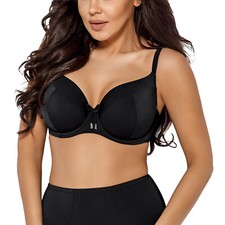 Ava Damen Bikini Oberteil Bademode musterlos Bügel regulierbar SK-13