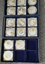 Exclusive Komplett-Set 10 Jahre Euro Münzen mit reinstem Gold und Silber Rarität