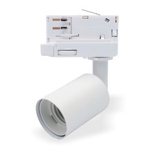 3-Phasen Stromschienenstrahler E27 Fassung max. 60W | 142x70x41mm IP20 | Weiss