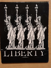 großer Streichholzbrief  Heftchen Zündhölzer mit Aufschrift LIBERTY  für Sammler