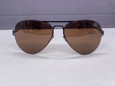 Ic Berlin Sonnenbrille Herren Grau Braun gun Pilot Groß L Samstag NP:499€