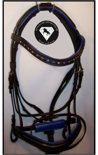 Schwarze trense blau unterlegt - trense,