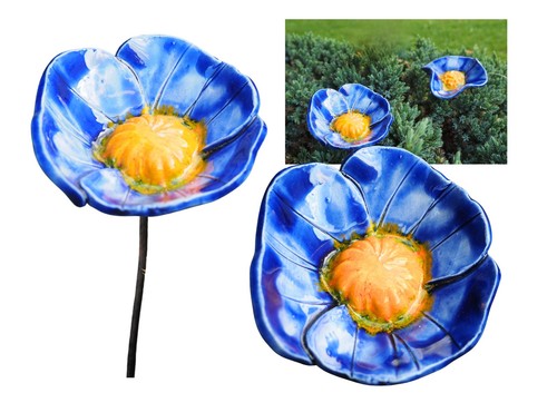 Keramik gartendeko blume - gartendeko,