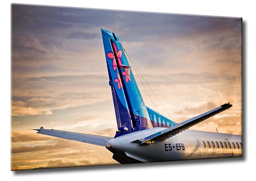 Leinwand bild flugzeug südsee - leinwand,