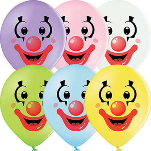 Clown faces pastel sortiment - clown,
