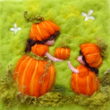 ♥WOLLBILD FAMILIE KÜRBIS