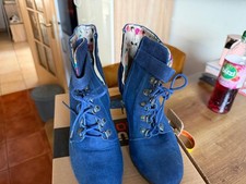 Damen schuhe blau - blau, mit
