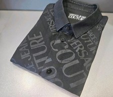 VERSACE JEANS COUTURE Freizeithemd Größe 48 / XL schwarz - top -