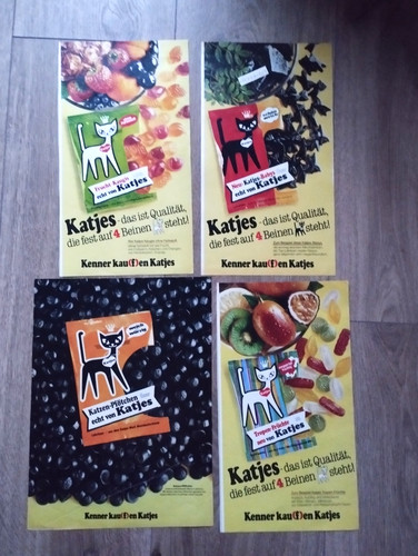 Original reklame werbung - 4x,