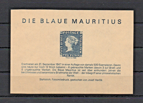 Sonderdruck blaue mauritius - blaue,