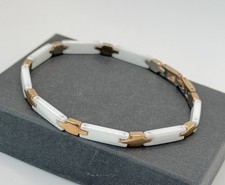 Wunderschöner BOCCIA Edelstahl Keramik  Panzer rosegold  Armband