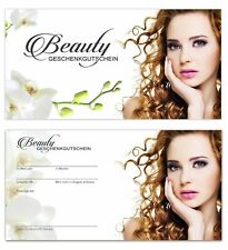 25 x Geschenkgutscheine Gutscheinkarte Wellness Beauty Kosmetik Kosmetikstudio