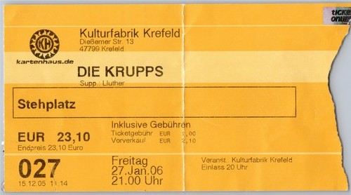 Die krupps 2006 tour krefeld - die,