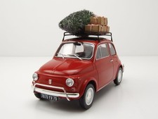 Fiat 500 L 1968 rot mit Weihnachtsbaum Modellauto 1:18 Norev