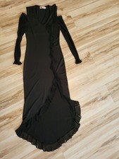 Kleid Schwarz Langarm Gr 36 S