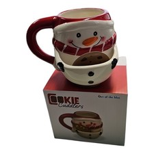 Cookie Cuddlers Schneemann Tasse 400ml mit Kekshalter Tablett