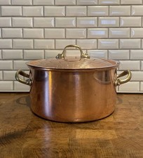 Kupfertopf Mit Deckel Und Messinggriffen 17cm Durchmesser
