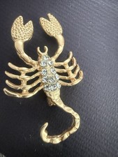 Skorpion Brosche, Goldfarben