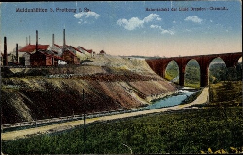 Muldenhütten freiberg in - ak,