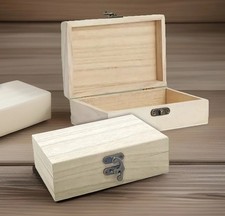 Holzkiste Natur Deckel Schmuckkasten Schatulle Truhe Holzbox Aufbewahrung
