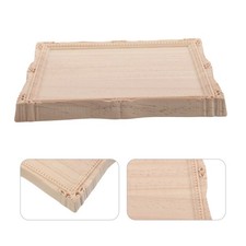  Unbemalter Spiegel mit Holzrahmen für Wanddekoration – geschnitzte Applikation,