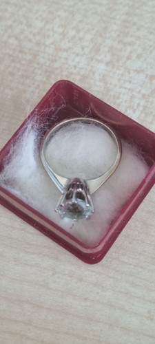 585er weißgoldring mit - ,