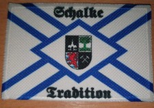 Aufnäher Schalke  1904 Tradition  Fahne Flagge Aufbügler Patch 9 x 6 cm