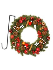 Weihnachtskranz Türkranz Adventskranz für Haustür Weihnachtsdeko mit Haken 40CM