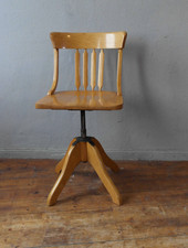 Antiker Schreibtischstuhl Bürostuhl Drehstuhl Stoll Sedus Federdreh Vintage