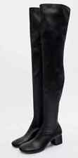 ZARA Overkneestiefel NEU Schwarz