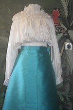 weisse satinbluse  gr M  gothic  mittelalter steam punk
