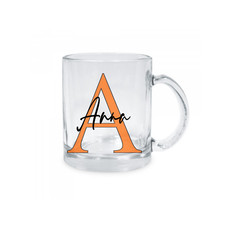Personalisierte Glastasse mit