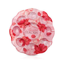 Eierplatte Eierteller Osternplatte 8 Eier Kunststoff Osterteller Blumen Пасха