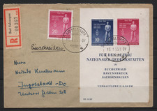 DDR MiF Block 11 auf R-Brief Bad Salzungen 16.04.1955 n. Ingolstadt